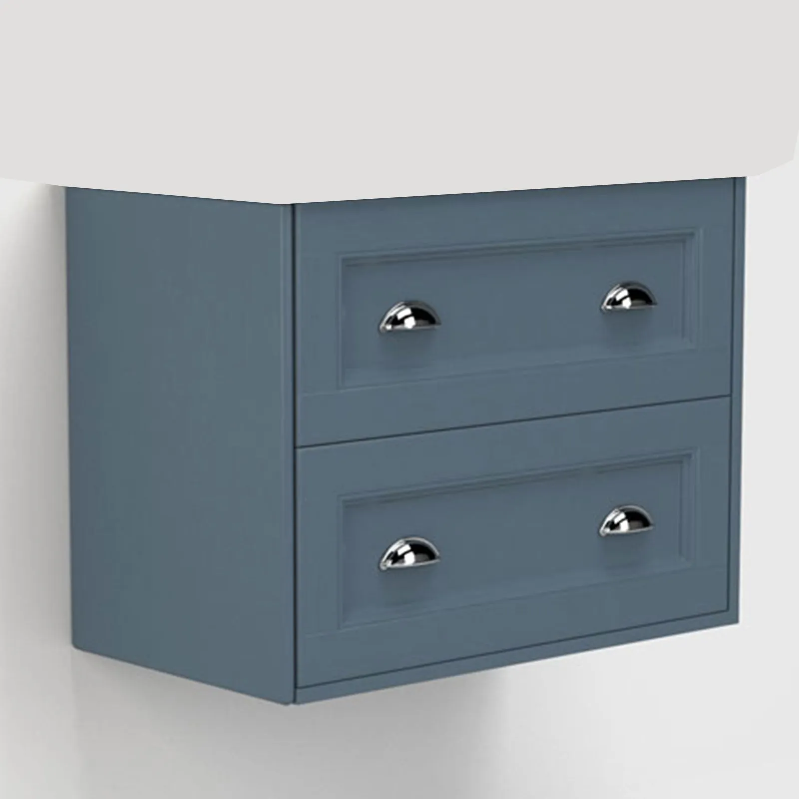 Utopia Roseberry Wall Mounted 2-Drawer Vanity Unit With Ceramic Washbasin