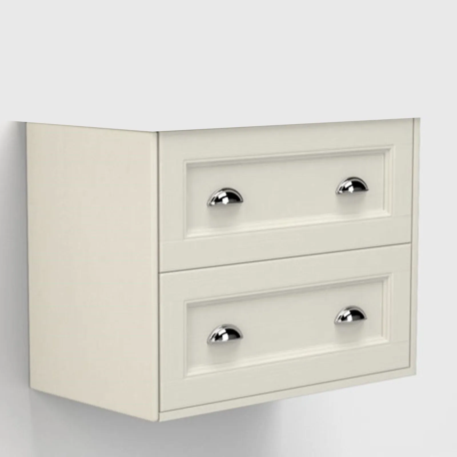 Utopia Roseberry Wall Mounted 2-Drawer Vanity Unit With Ceramic Washbasin
