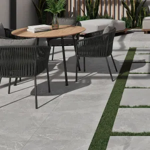 Valencia Pearl 20mm Stone-Effect Outdoor Porcelain Tile 59x90cm
