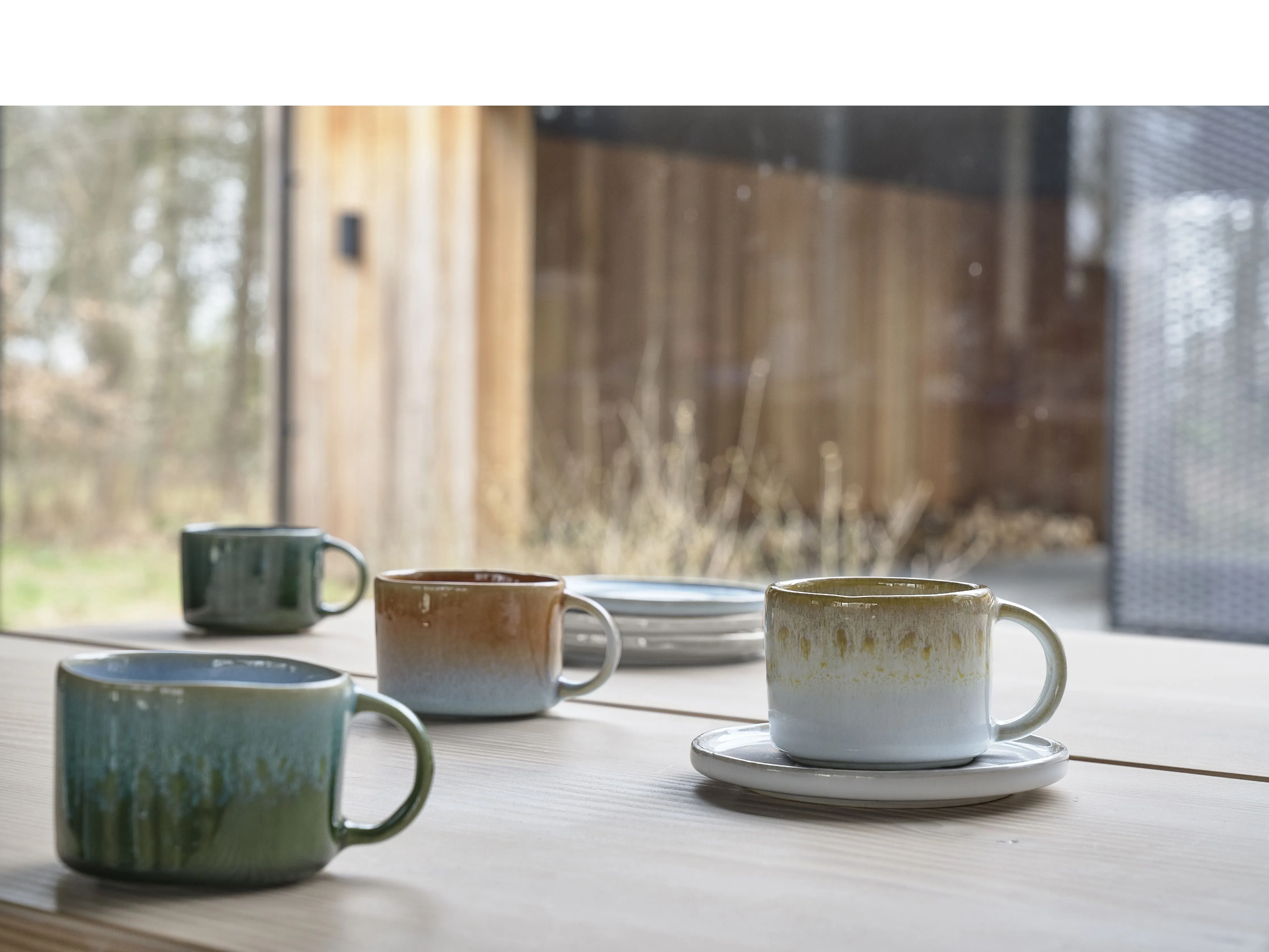 Villa Collection Styles Saucer  13.2 X 1.5 Cm 2 Pcs, Cream