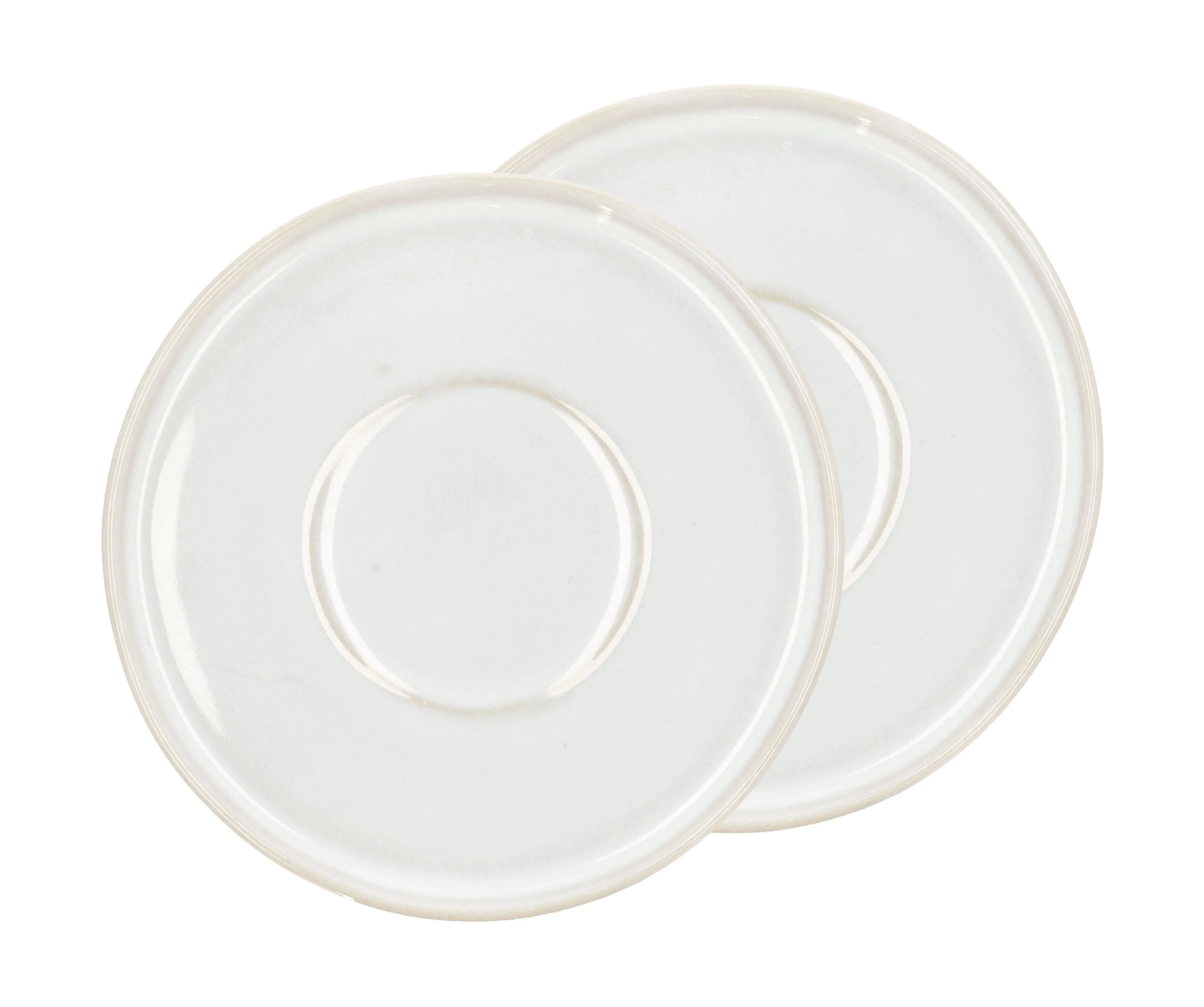 Villa Collection Styles Saucer  13.2 X 1.5 Cm 2 Pcs, Cream