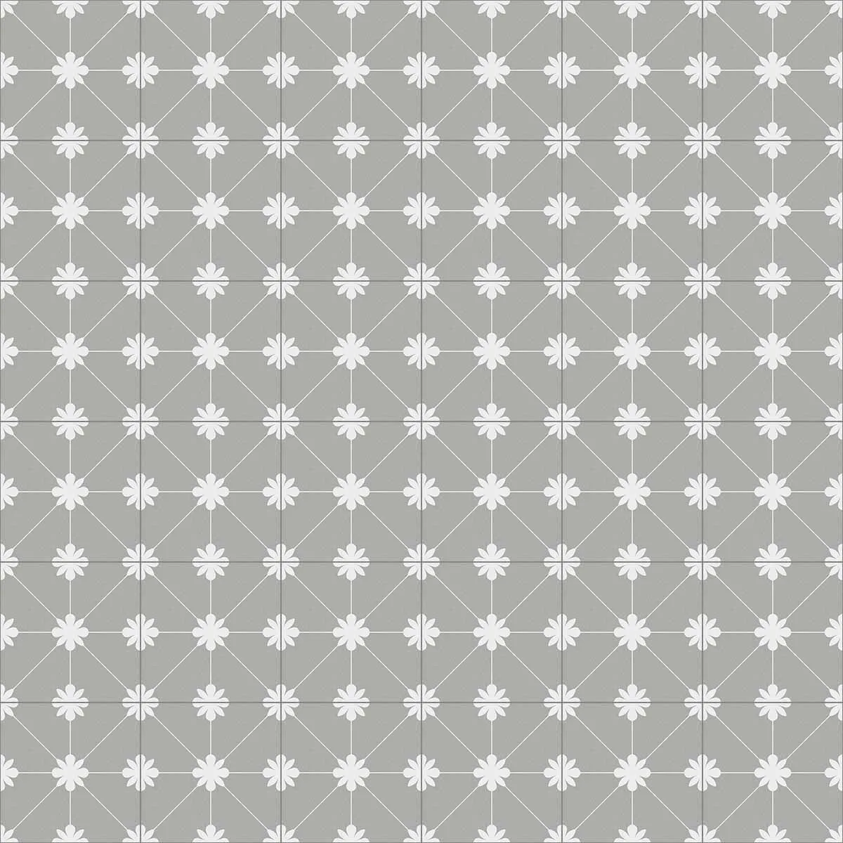 Vives Bali Tuban Gris Pattern Porcelain Tile 20x20cm Matt