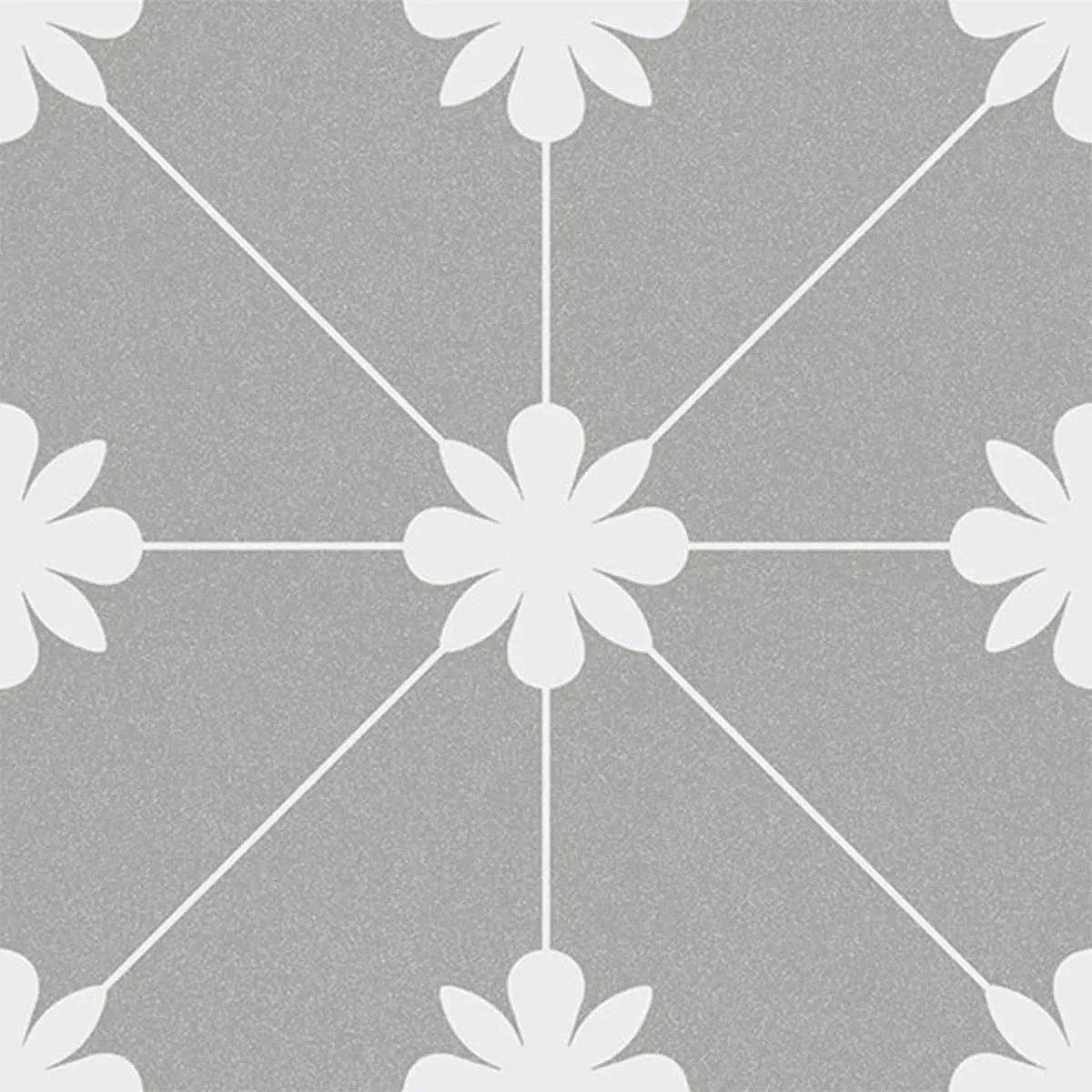 Vives Bali Tuban Gris Pattern Porcelain Tile 20x20cm Matt