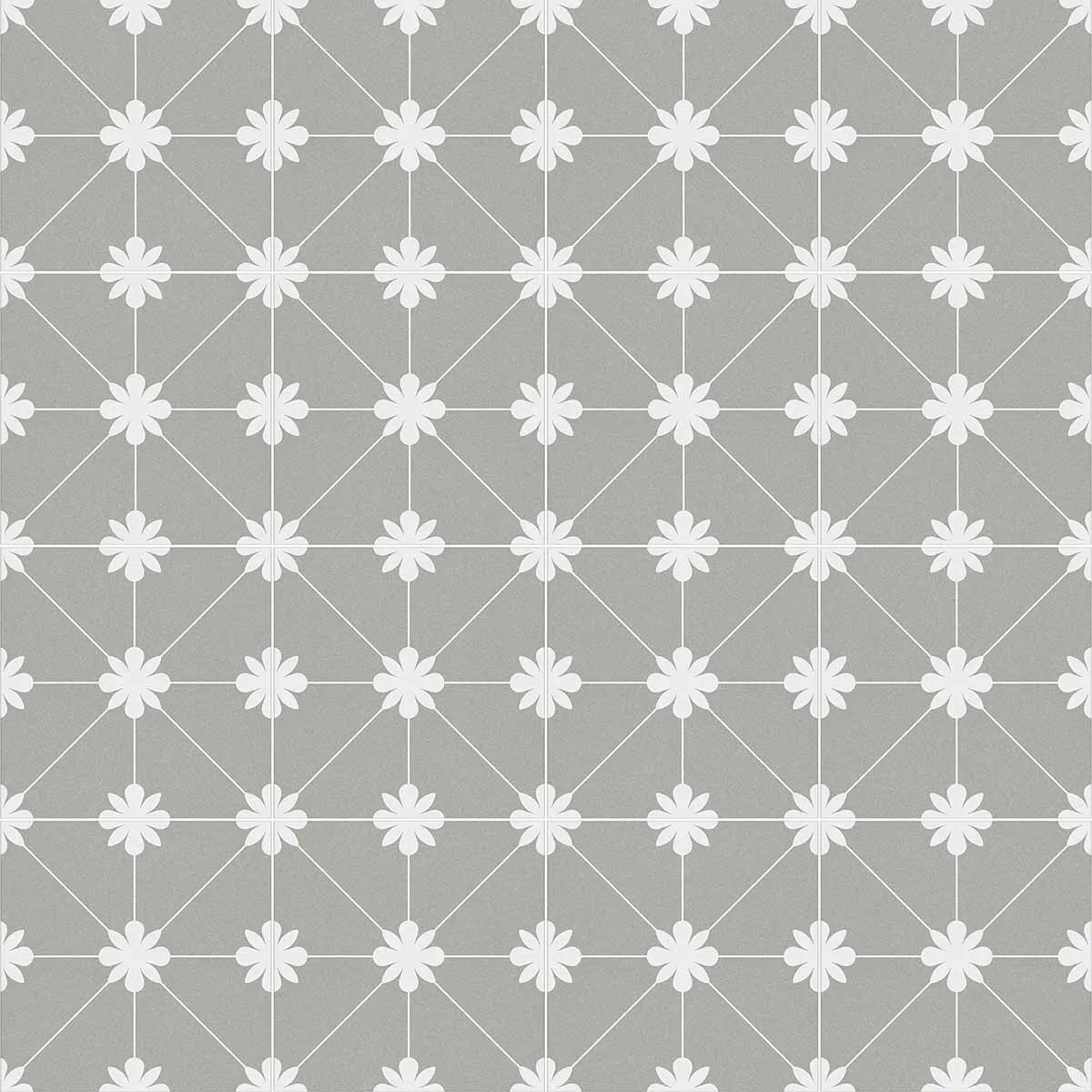 Vives Bali Tuban Gris Pattern Porcelain Tile 20x20cm Matt