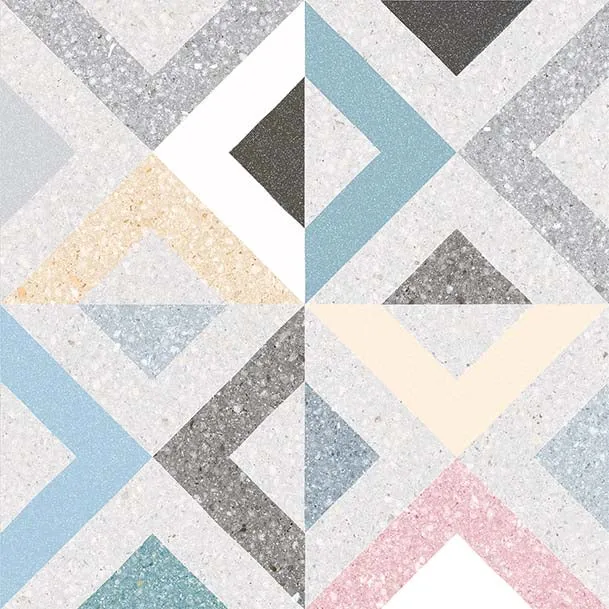 Vives Brenta Multicolor Terrazzo Effect Patterned Porcelain Tile 20x20cm Matt