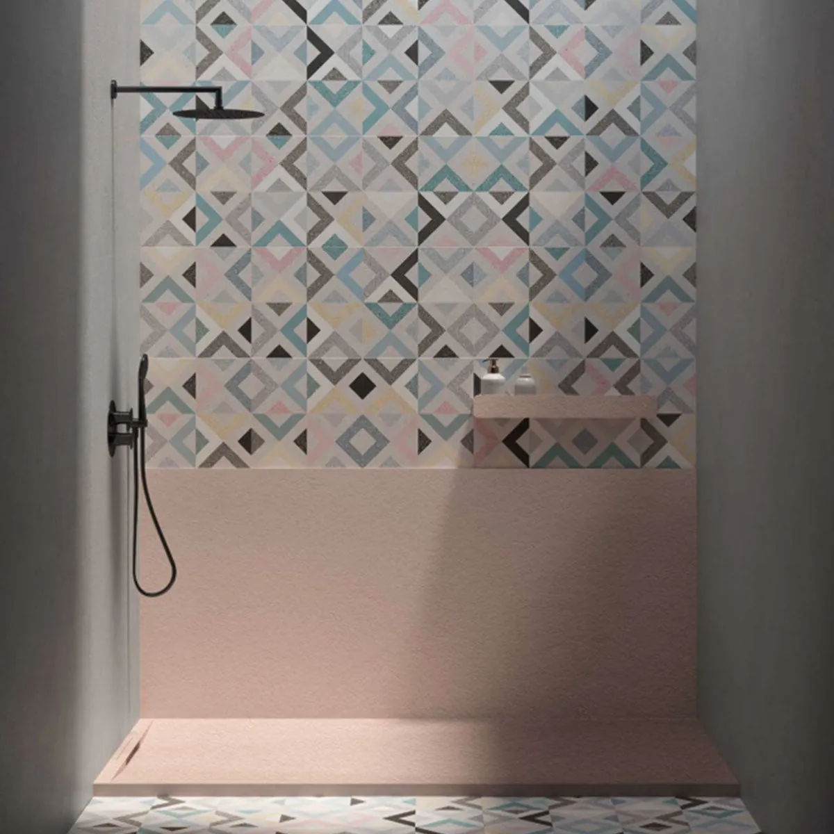 Vives Brenta Multicolor Terrazzo Effect Patterned Porcelain Tile 20x20cm Matt