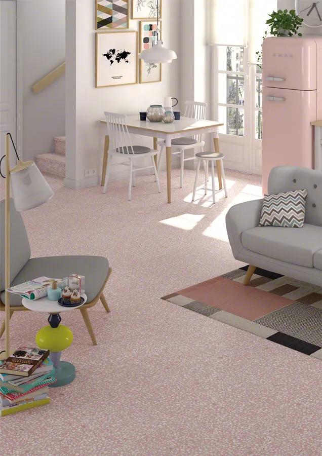 Vives Farnese Amalfi Rosa Terrazzo Effect Porcelain Tile 30x30cm Matt