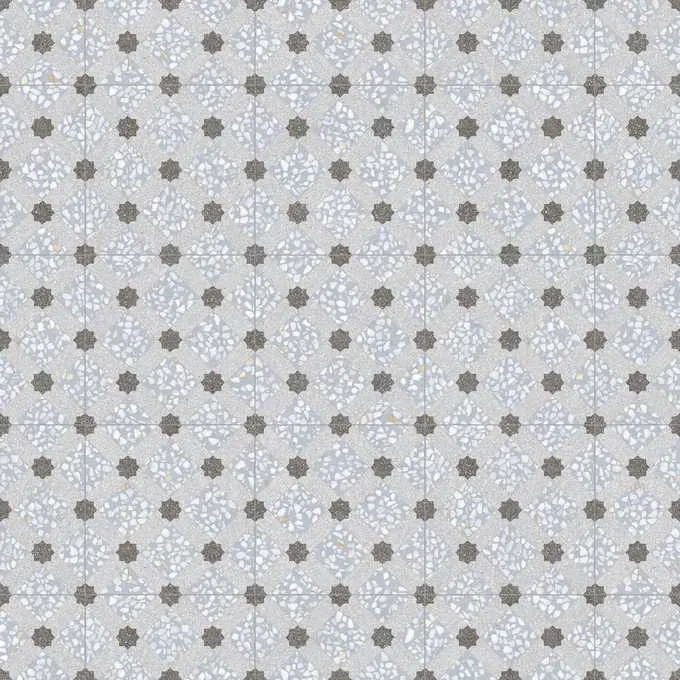 Vives Farnese Mancini Azul Terrazzo Effect Patterned Porcelain Tile 30x30cm Matt