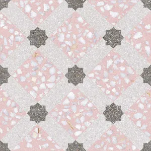 Vives Farnese Mancini Rosa Terrazzo Effect Patterned Porcelain Tile 30x30cm Matt