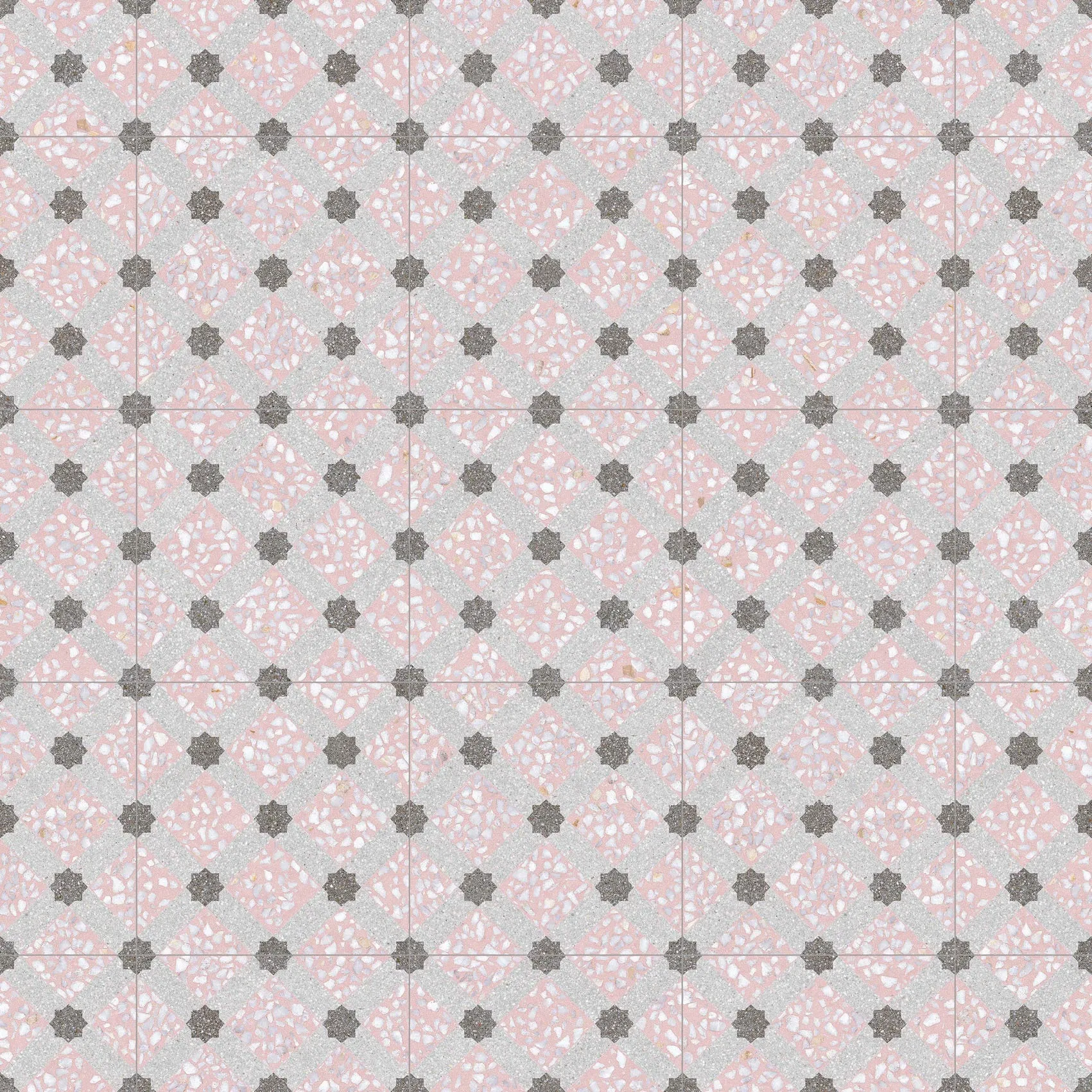 Vives Farnese Mancini Rosa Terrazzo Effect Patterned Porcelain Tile 30x30cm Matt