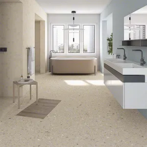 Vives Janty Crema Terrazzo Effect Porcelain Tile 80x80cm Matt