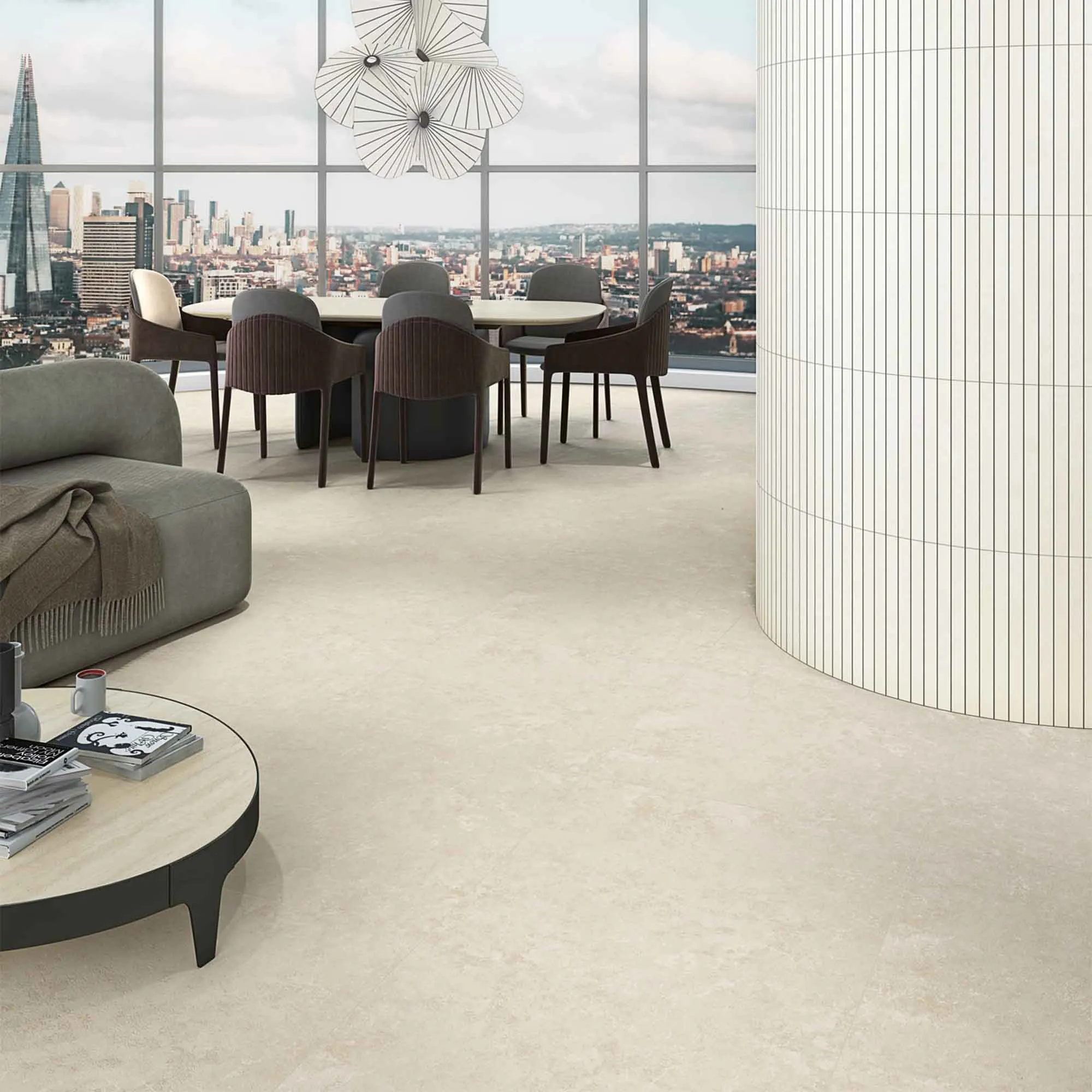 Vives London-R Natural Stone Effect Porcelain Tile 80x80cm Matt