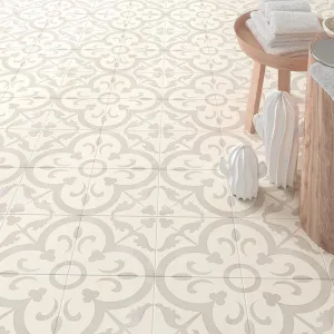 Vives Svenska Halvmane Encaustic Effect Porcelain Tile Matt 20x20cm