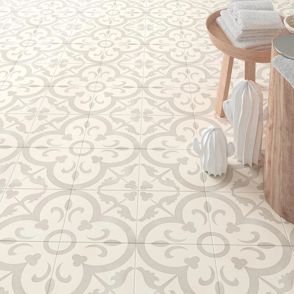 Vives Svenska Halvmane Encaustic Effect Porcelain Tile Matt 20x20cm