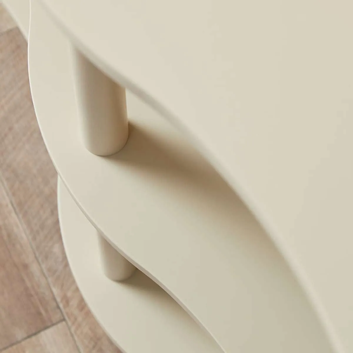Wavey Low Three Shelf - Beige Mocka
