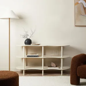 Wavey Low Three Shelf - Beige Mocka