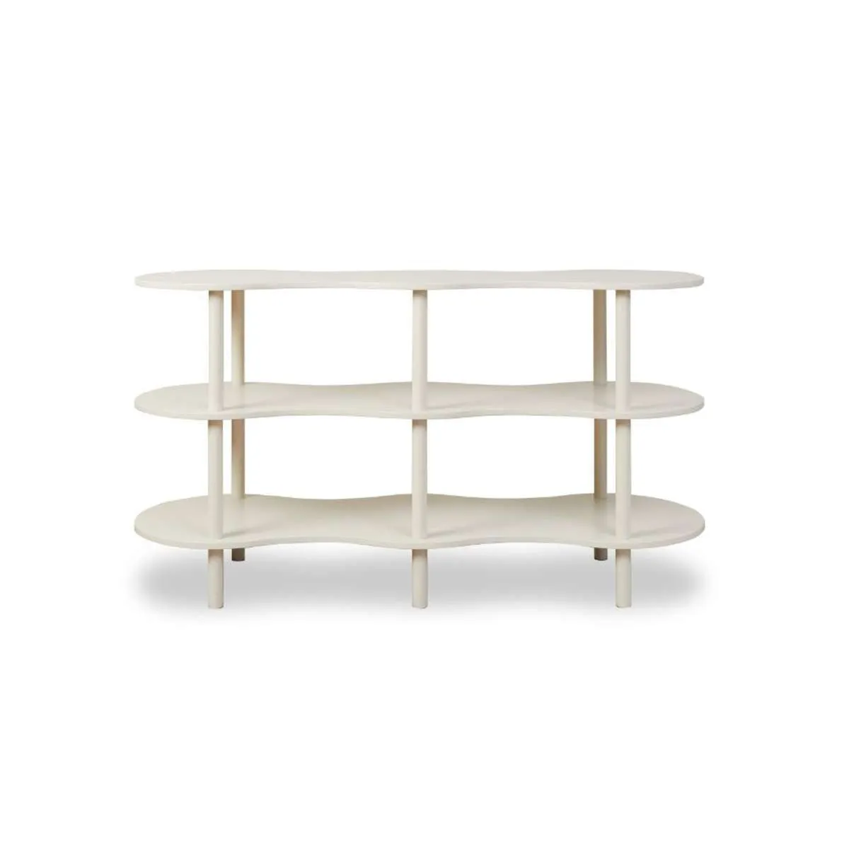 Wavey Low Three Shelf - Beige Mocka