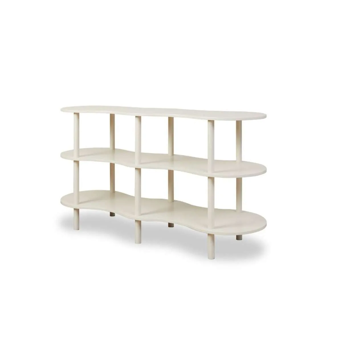 Wavey Low Three Shelf - Beige Mocka