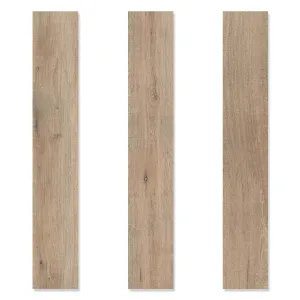 Whistler Taupe Wood Effect Porcelain Tile 24x151cm Matt