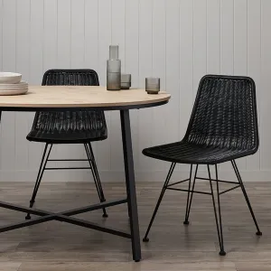 Xavier Dining Chair - Set of 2 - Black Mocka