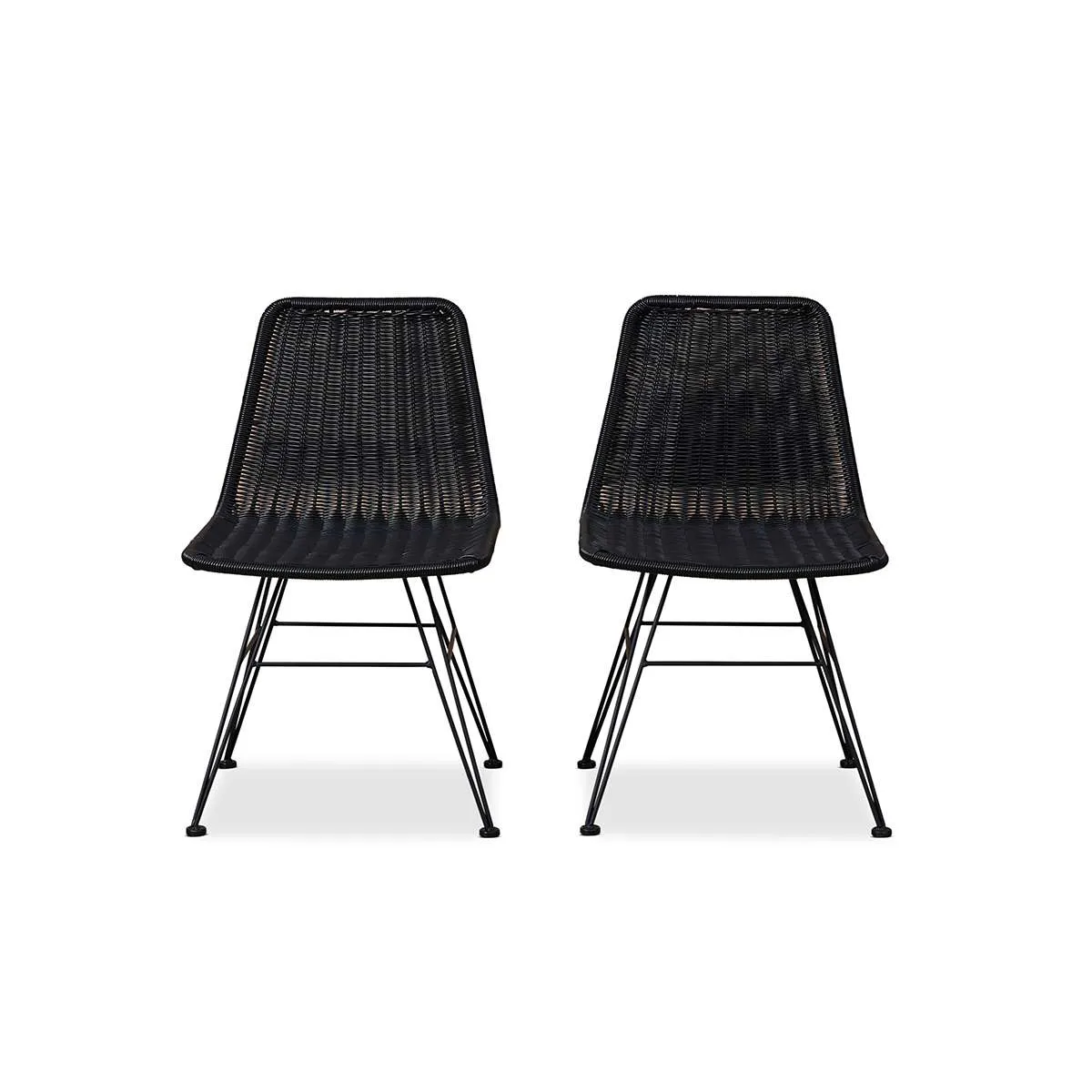 Xavier Dining Chair - Set of 2 - Black Mocka
