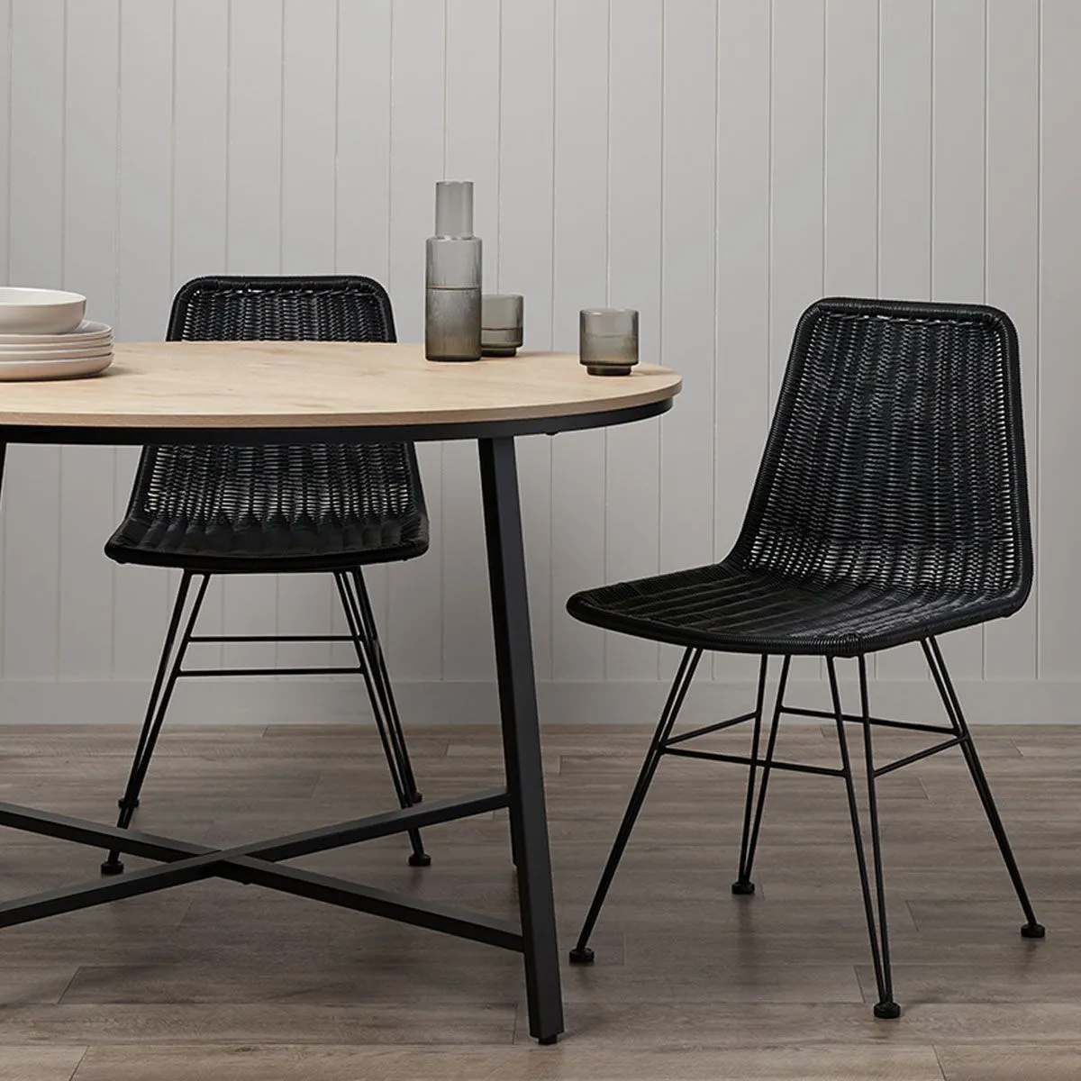 Xavier Dining Chair - Set of 2 - Black Mocka
