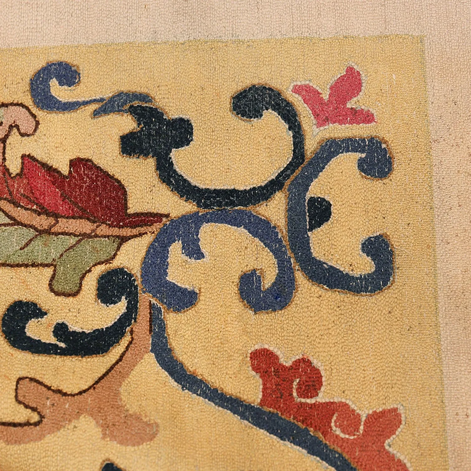 Yellow & Black Antique Chinese Rug - 11'3" x 22'6"