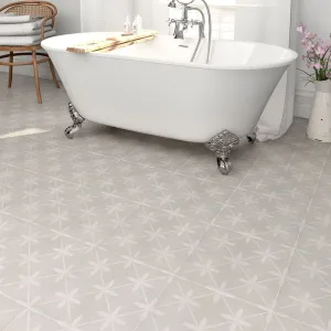 York Beige Patterned Porcelain Tile 45x45cm Matt