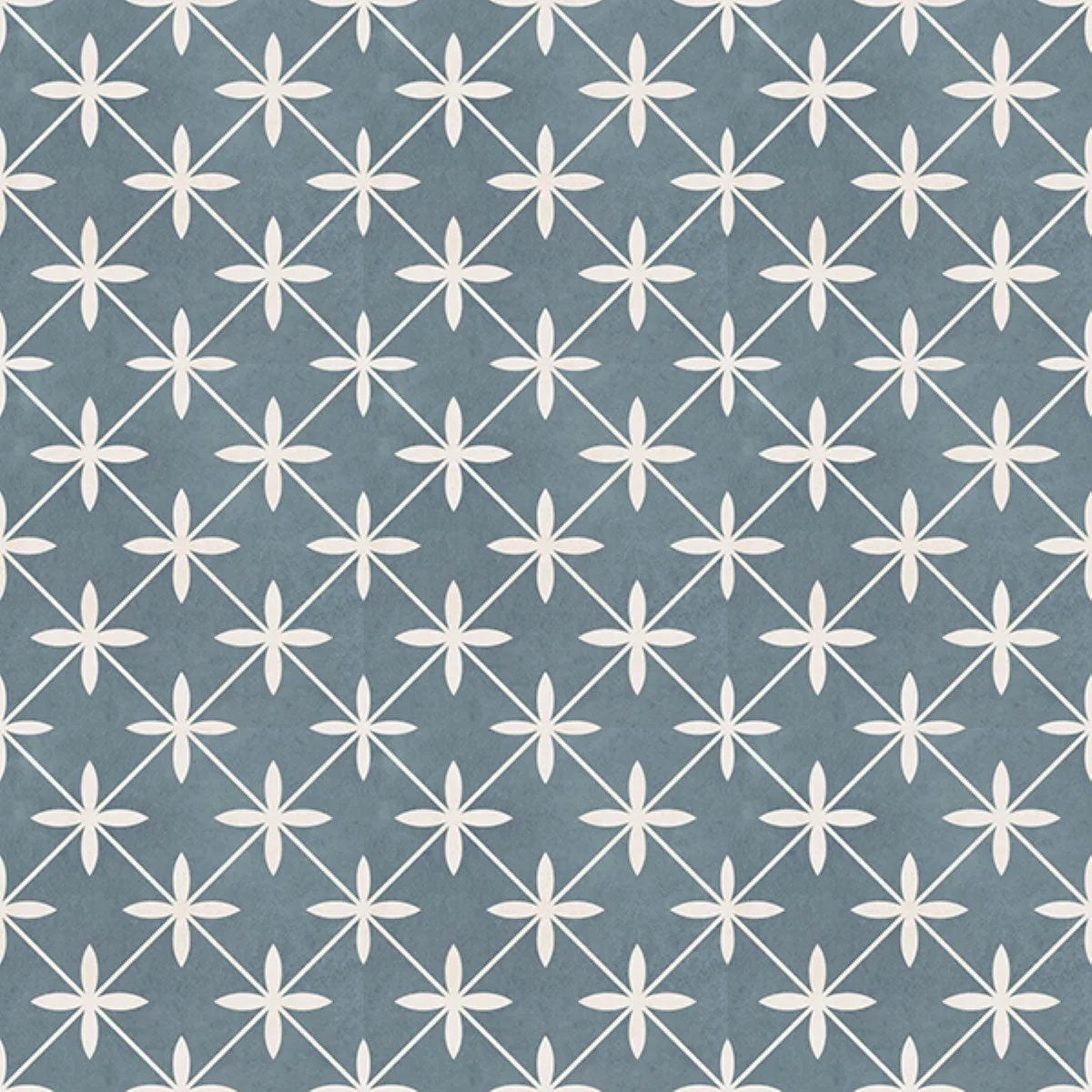 York Blue Patterned Porcelain Tile 33x33cm Matt