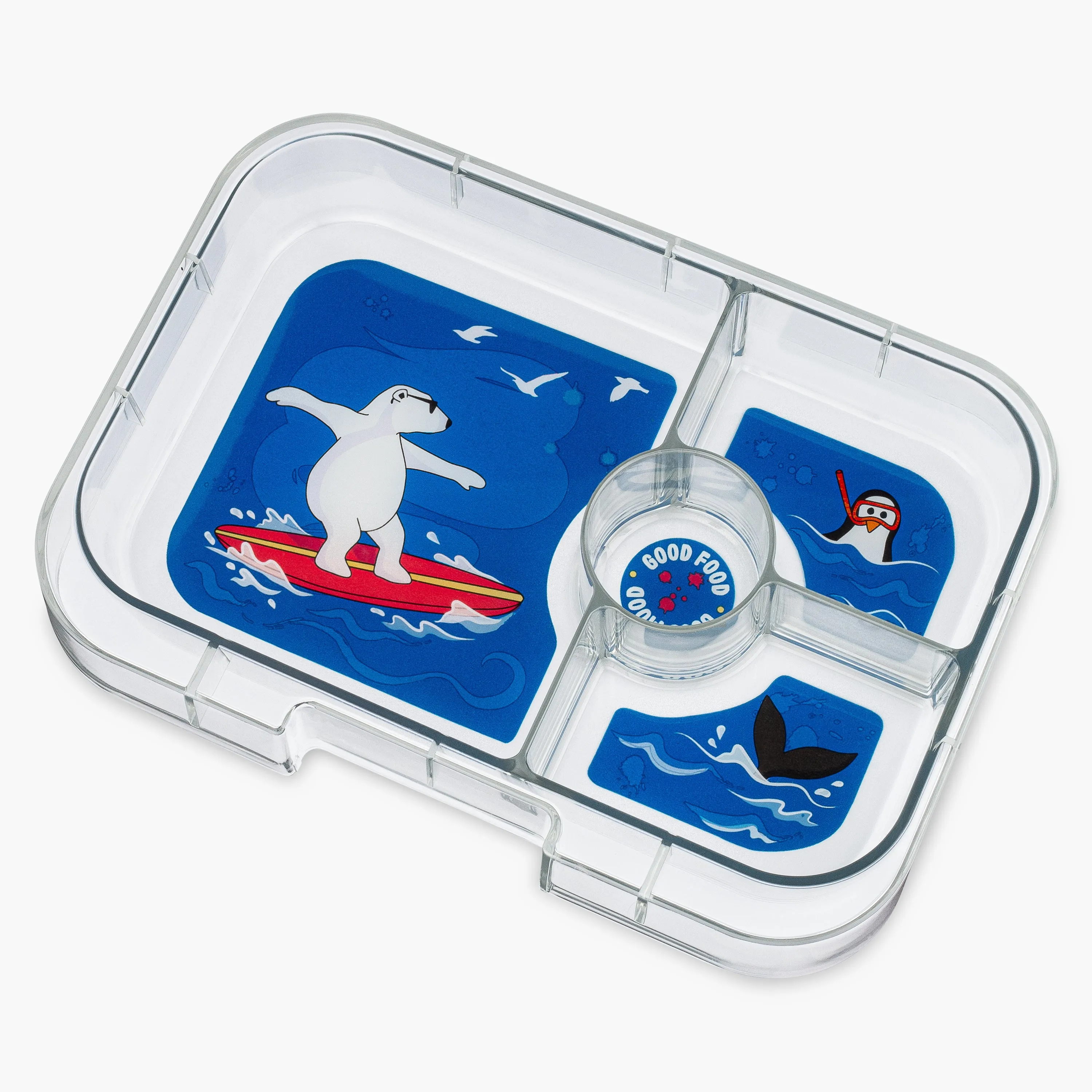 Yumbox Panino 4-Compartment Lunch Box - Roar Red Polar Bear