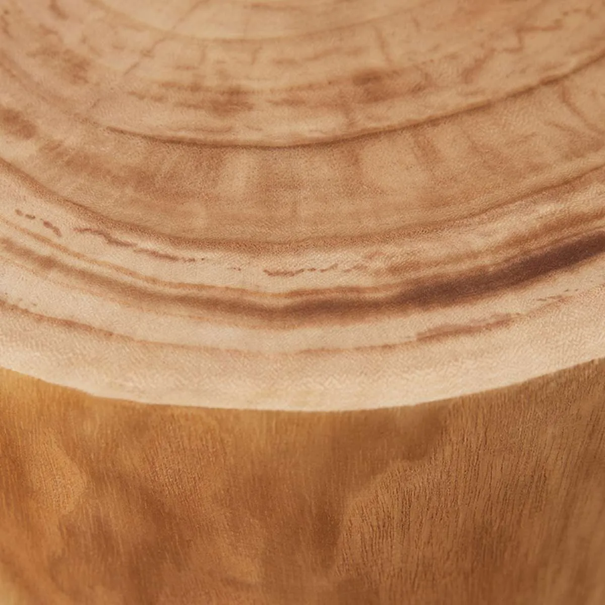 Zeus Wooden Side Table - Natural Mocka